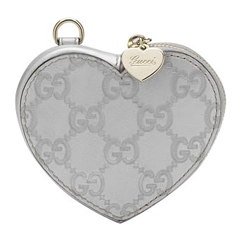 D'Argent Gucci Portefeuilles Mini Portefeuille En Forme De Coeur